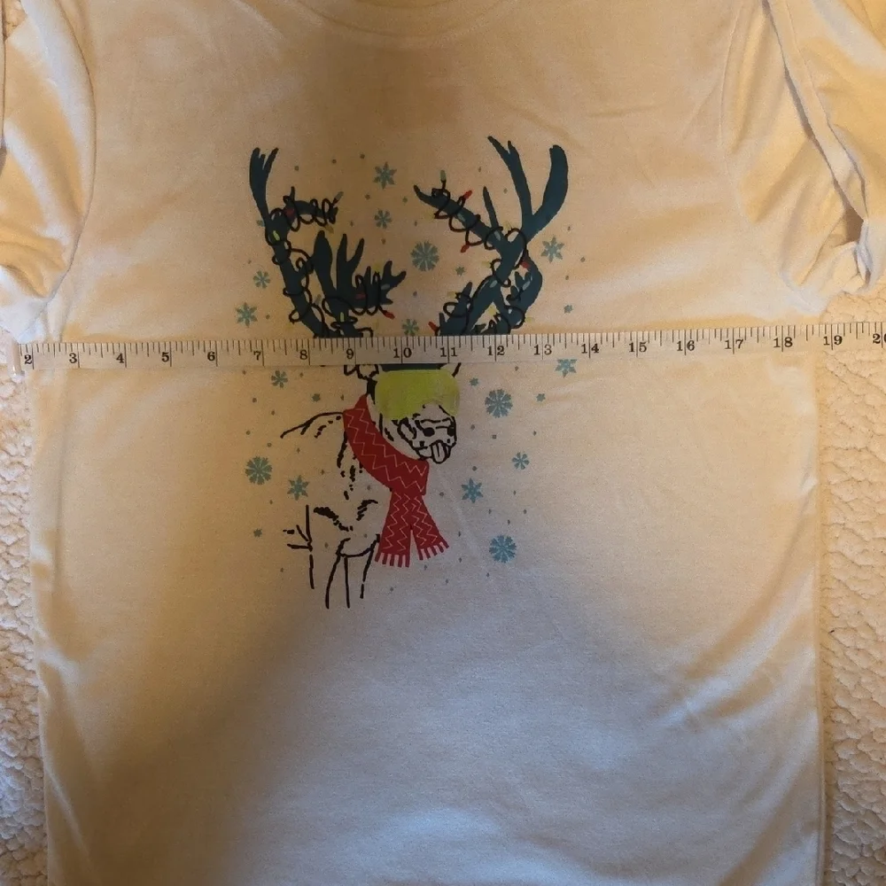 Cat & Jack Reindeer Pajama Set - White and Red Plaid